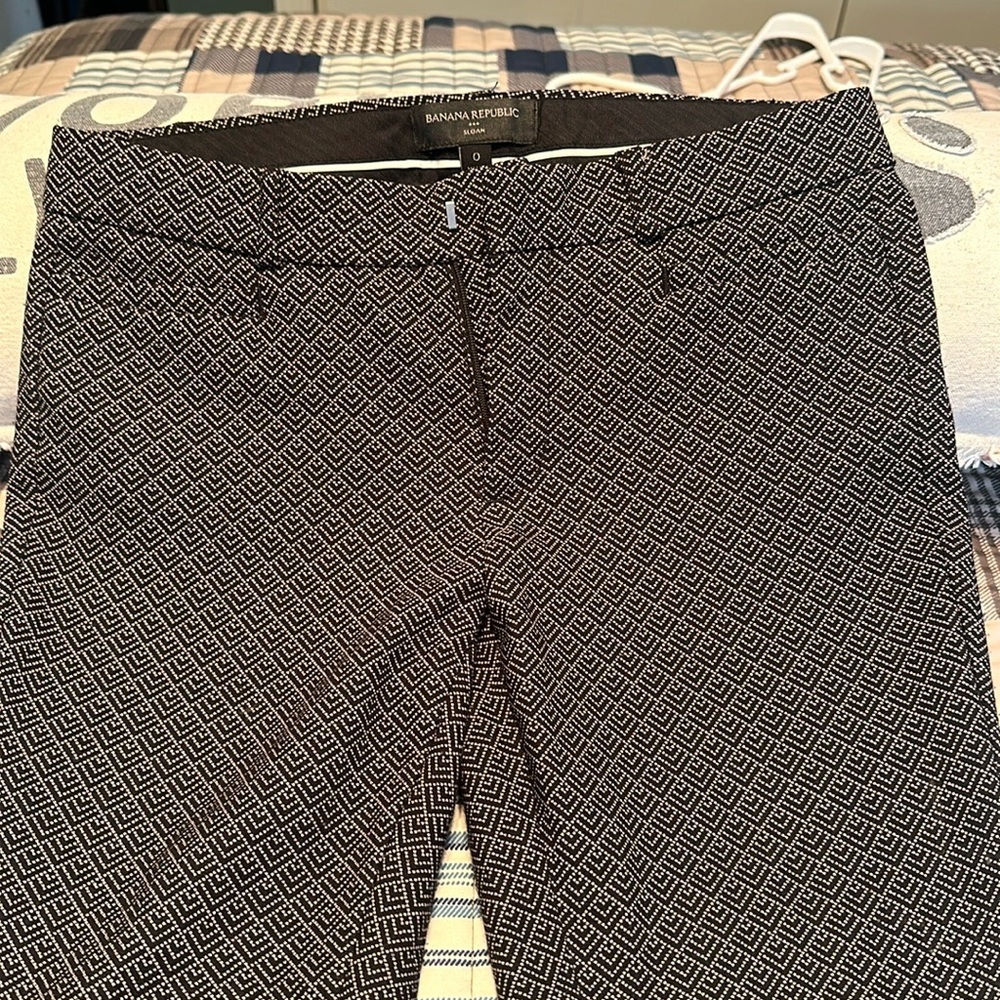 Banana Republic Sloan Pany Cute pattern! Sz 0